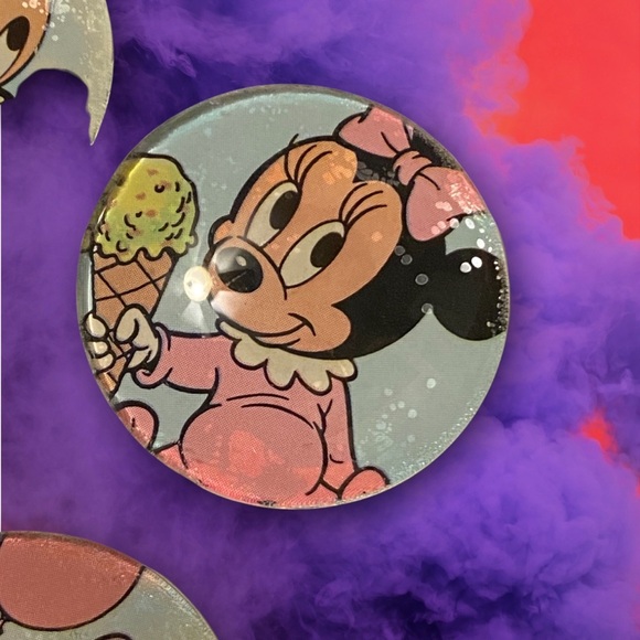 Set/4 𝑯𝒂𝒏𝒅𝒎𝒂𝒅𝒆 Disney Baby Magnets Cabochons Gift! - Picture 3 of 16